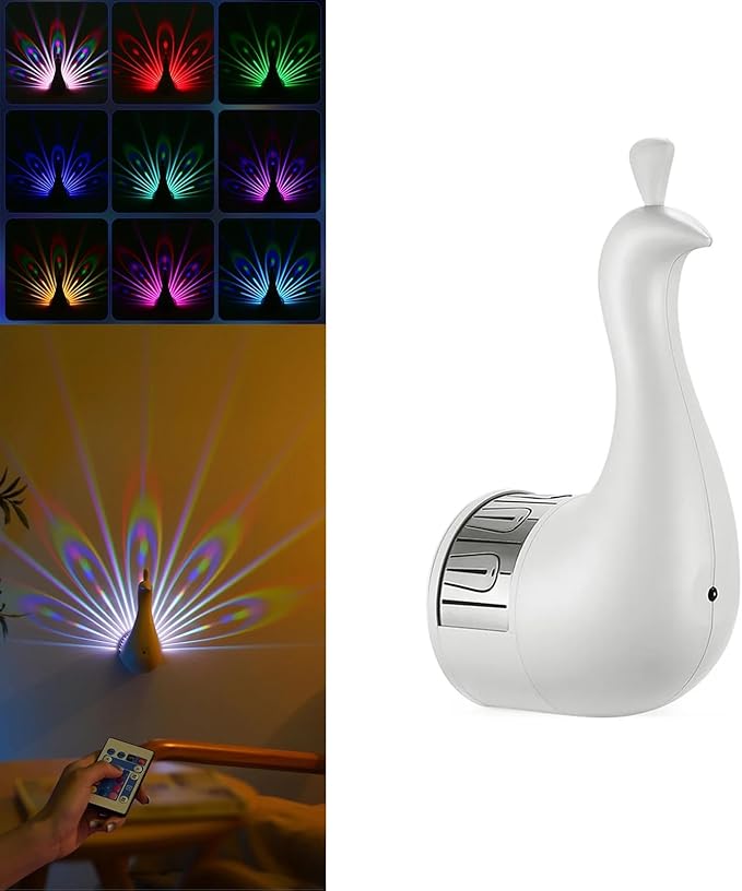 Peacocks Wall Lamp Colorful Ambient Lighting
