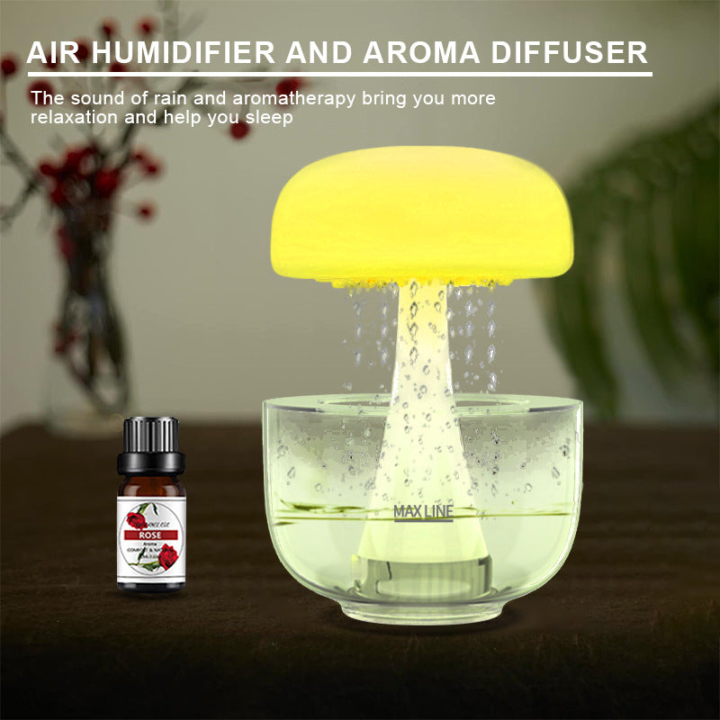 Cloud Rain Jellyfish Humidifier – Ultrasonic Aroma Diffuser with 7-Color Ambient Light