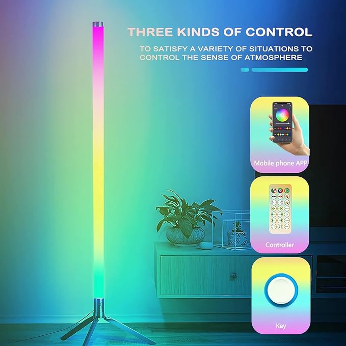Space-Saving RGB LED Floor Lamp (USB Powered)