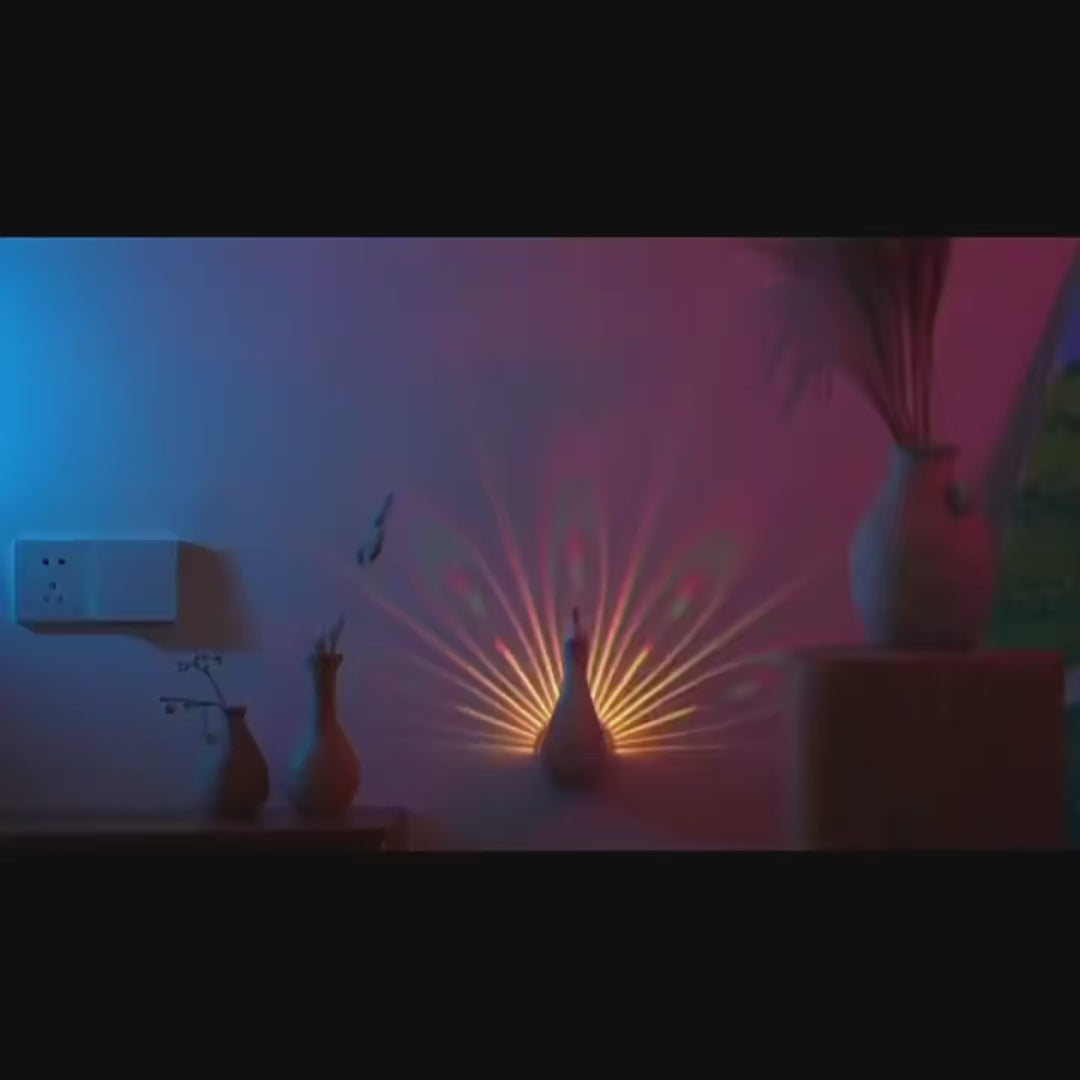 Peacocks Wall Lamp Colorful Ambient Lighting