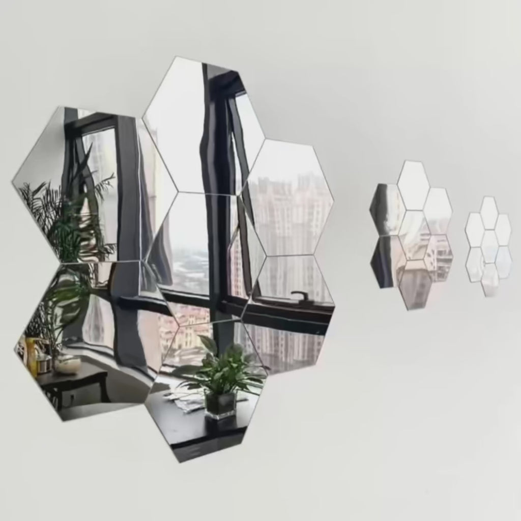 Hexagon Style Acrylic Mirror - Modern Home Decoration